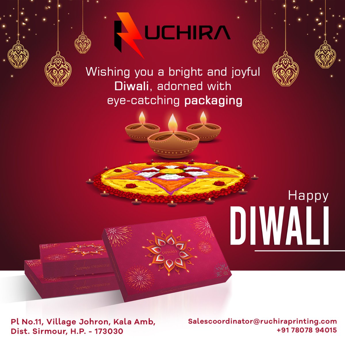 Ruchira wishes you a blessed celebration.

#ruchirapackaging #ruchiraprintingpackaging #HappyDiwali #Diwali #Diwali2023 #DiwaliLights #DiwaliWishes #DiwaliInIndia #printingsolutions #packagingbox #giftpackagingshop #giftpackaging #CreativeWrapping #GiftPackagingIdeas #india