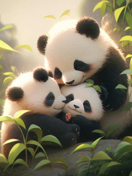 tan_hua18069's tweet photo. #PandaQuotes 丨Time is that we do not come loose. Huahua is hugging her new friend, Little miracle. Huahua wish that Little Miracle and his parents can stay in Chengdu forever. 😊🐼
#AIGC #AI #Midjourney #Panda #friendship https://t.co/8II51owOhg