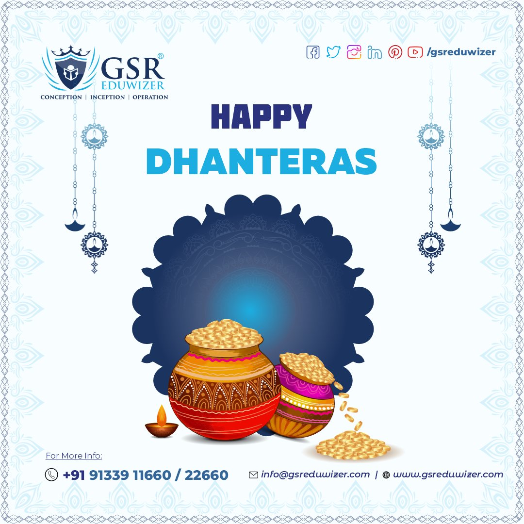 ✨Wishing you a Dhanteras filled with golden opportunities and flourishing endeavors.💰🌈
#Dhanteras #ShineWithSuccess #Prosperity #BusinessGrowth #FestivalOfGold #SuccessStories #BusinessBlessings #gsreduwizer #gsr #WishYouHappyDhanterasFromGSRTeam #Happydhanteras2023 #business