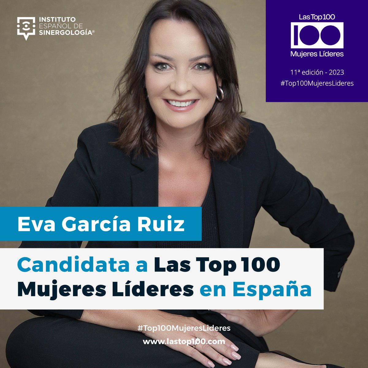 Es un placer anunciar la candidatura de nuestra Directora y la mayor experta mundial de Sinergología en español <a href="/EvaGarciaRuiz/">Eva García Ruiz</a> , en la 11ª edición de #LasTop100 #MujeresLideres en #España 

Vota por ella en magas.elespanol.com/lastop100/vota…

#TalentoFemenino #LiderazgoFemenino #Mujeres