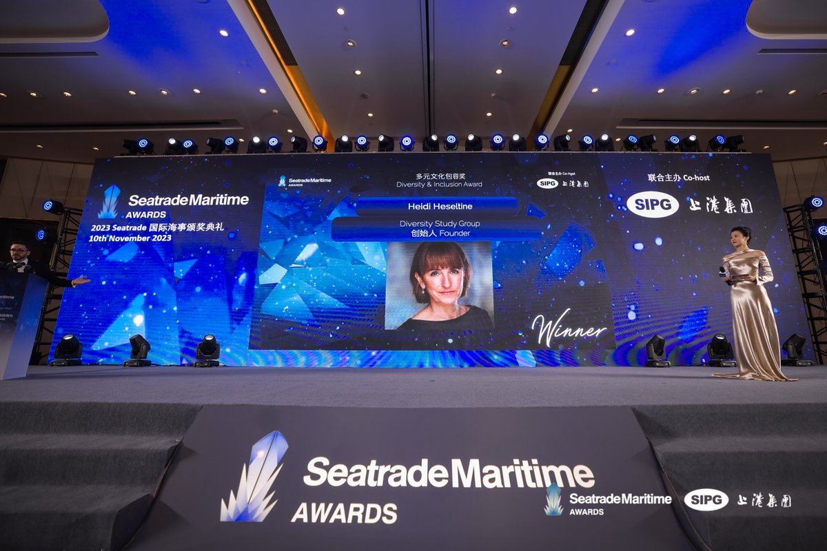 Celebrating the Outstanding Achievement of Heidi Heseltine, Founder, Diversity Study Group, the winner of the Diversity &amp; Inclusion 2023 Award 🏆

🏆 Congratulations Heidi Heseltine.

#SeatradeMaritimeAwards #innovation #maritime #awards