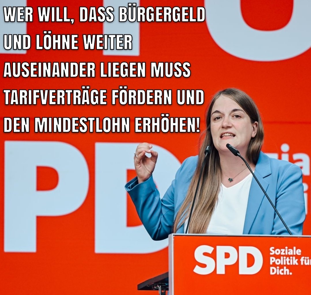 Jeder, der grölt, #Arbeit müsse sich lohnen + der Abstand zwischen Löhnen und #Buergergeld müsse größer sein, der muss zuallererst Tarifverträge fördern, zum Beispiel mit Tariftreuegesetzen oder den #Mindestlohn erhöhen. Das gilt besonders für Wirtschaftsminister!