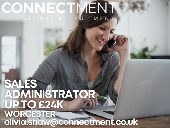 ConnectmentLtd's tweet image. We are currently working with a manufacturing company based in Worcester who are looking for a Sales Administrator to join their team! 

This position pays up to £24K, depending on experience. #hiring #salesadmin #administrator #vacancy