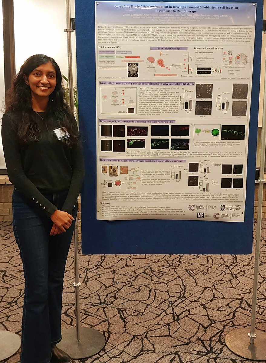 Great time representing <a href="/JbirchJ/">Joanna Birch</a> lab group yesterday at the Scottish Radiotherapy Research Forum #SCoRRF , with 3 posters from myself, our PhD student <a href="/kath_mclay/">Kathy McLay</a> and our MSc student turned Intern, Josette 🎉😁. 
<a href="/UofGCancerSci/">UofG Cancer Sciences</a> <a href="/RadNetCRUKGla/">RadNetCRUKGlasgow</a>