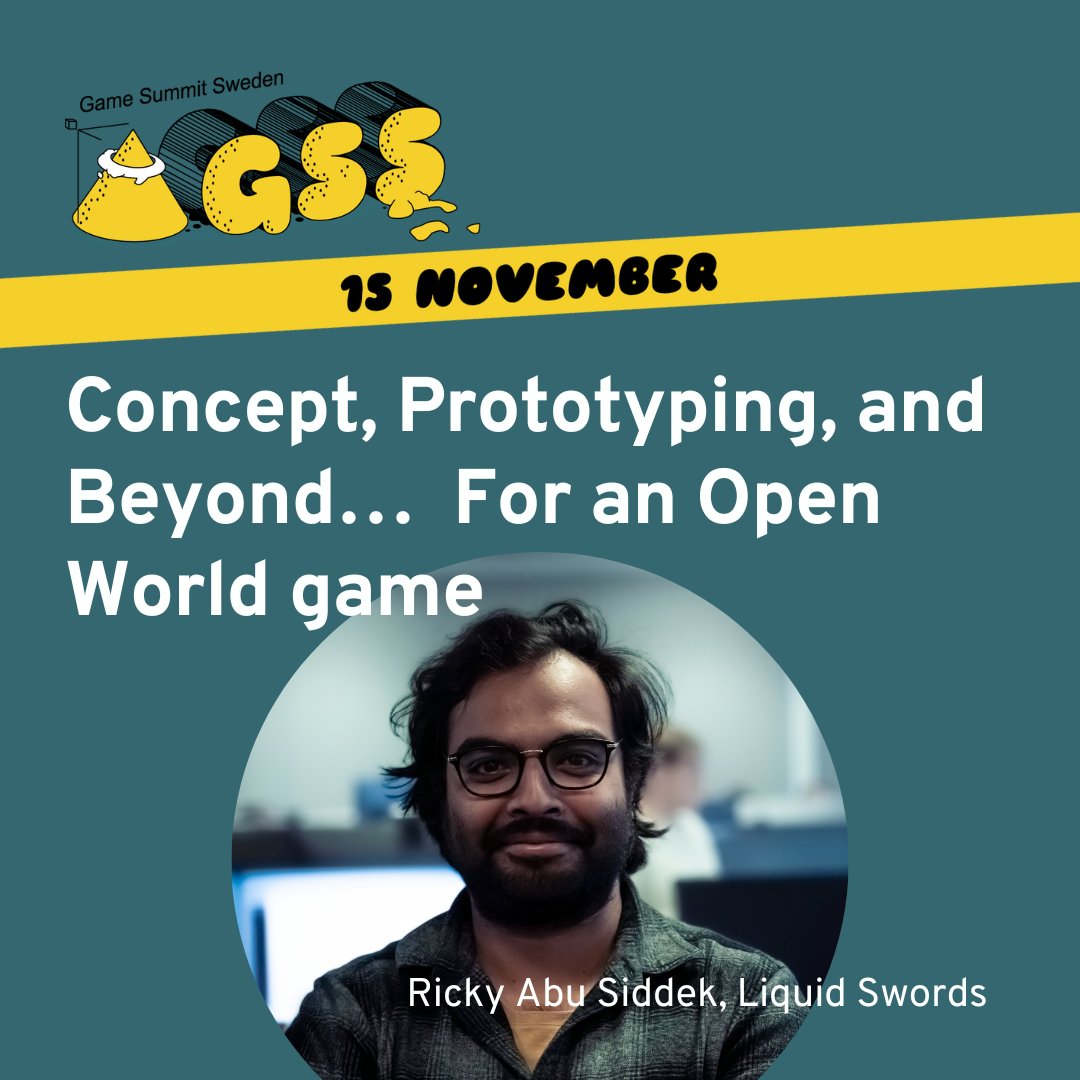 Very happy to have Ricky Siddek from @LiquidSwords talk about open world games with us at Game Summit Sweden next week! Check it out here: dataspelsbranschen.confetti.events/game-summit-sw…