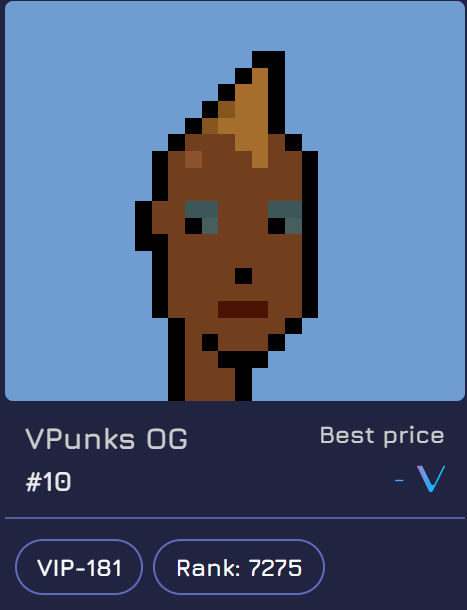 Ve_Famer's tweet photo. @robson_pizeta Just became a proud owner of a #Vpunks #NFT! Now I'm diving into the world of #staking on https://t.co/m1amitUH7a with a fantastic 25% #APR. Can't beat that! https://t.co/5xOSnbkLnM