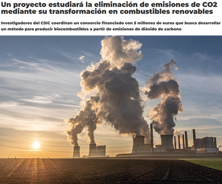 Un proyecto europeo, coordinado por <a href="/SilviaMorales_R/">Silvia Morales</a>, investigadora del <a href="/ICP_CSIC/">Instituto de Catálisis y Petroleoquímica (CSIC)</a>, estudiará la eliminación de emisiones de CO2 mediante su transformación en combustibles renovables csic.es/es/actualidad-…