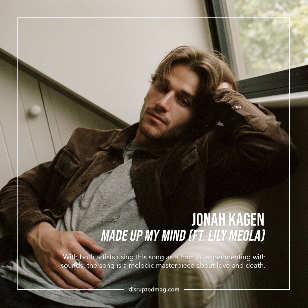 .@JonahKagen just released his newest single 'Made Up My Mind' featuring @lilymeolamusic ✨ Have a listen and read our review on our site disruptedmag.com/post/jonahkage… Article by Laur Wirth / laurbeere Photo by David O'Donohue / david_od