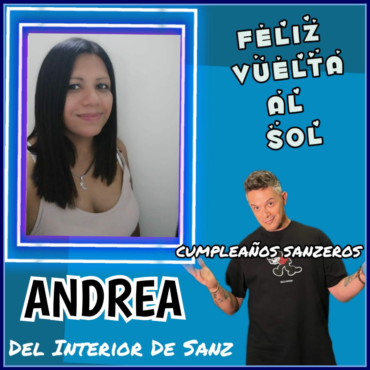 <a href="/AlejandroSanz/">Alejandro Sanz</a>  hoy quiero compartir este día con tú Música 🎼 gracias por acompañarme tantos años eres Mi mejor terapia 🤗 🥰
Te espero pronto en Argentina 🇦🇷 junto a <a href="/InteriorDeSanz/">Del Interior De Sanz</a>  y todas tus fams 🙏♾️❤️