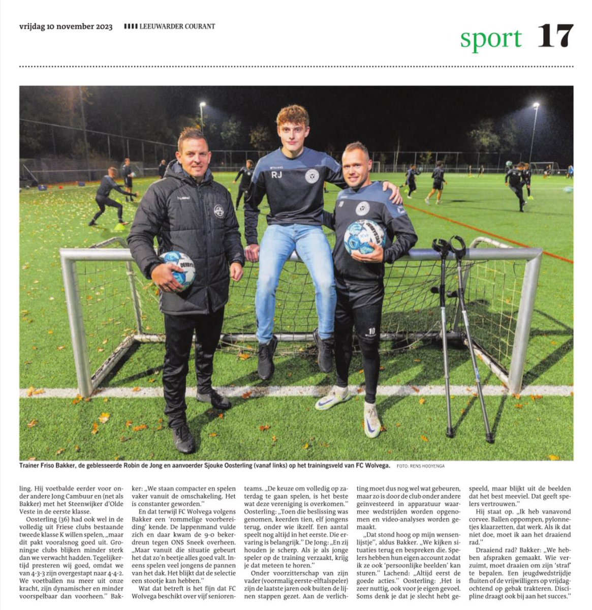 🚨 𝗟𝗘𝗘𝗦𝗧𝗜𝗣

Vandaag een prachtig interview in de <a href="/LC_Sport/">Sportredactie LC</a> met hoofdtrainer Friso Bakker en 1e elftalspelers Sjouke Pieter Oosterling en Robin de Jong over de huidige successen, knelpunten en de toekomst van zowel de club als geheel als het 1e elftal! 💜🤍