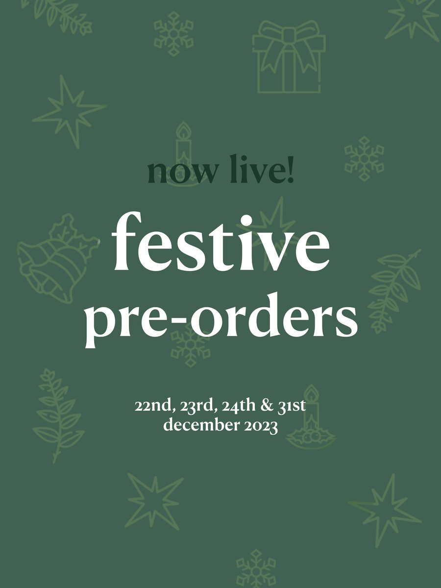 Our festive pre-orders are LIVE for 2023! Collections available at all three sites across 4 dates in the run up to both Christmas and New Year. 
Guarantee your loaves &amp; pastries ready for those festive celebrations via the link!
groundbakery.co.uk/christmas-shop