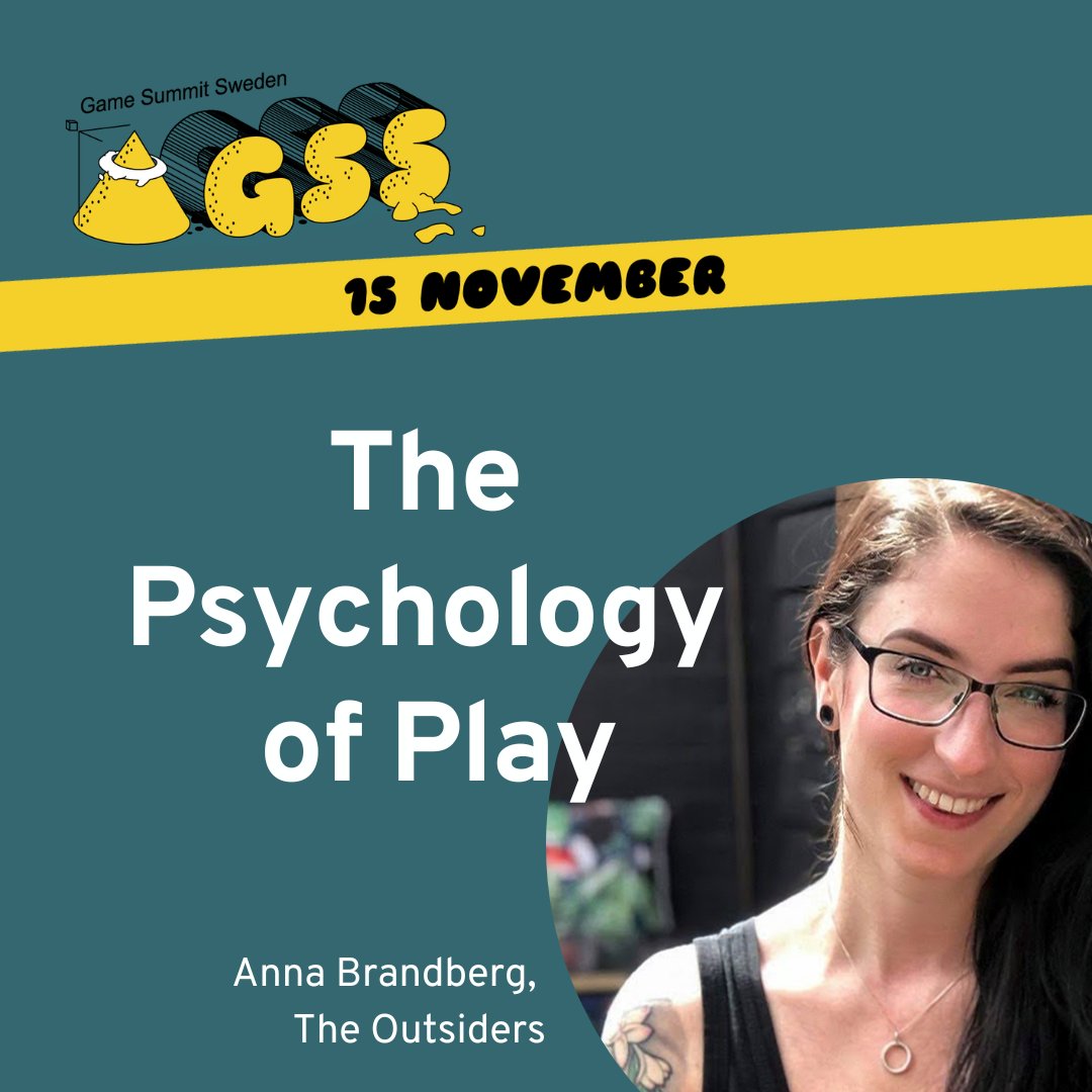 Anna Brandberg from @OutsidersGames is coming to Game Summit Sweden to talk about The Psychology of Play – The Power of Understanding Your Player. We can't wait! Check out GSS here: dataspelsbranschen.confetti.events/game-summit-sw…