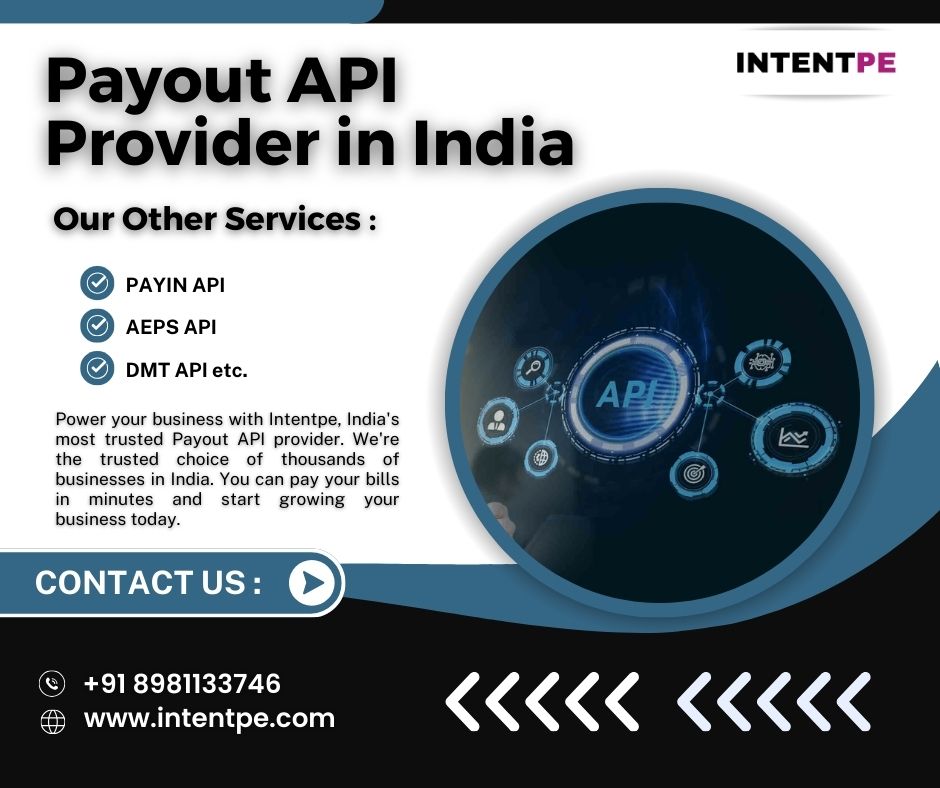 Intentpe is a leading Payout API provider in India, offering a wide range of features to help businesses of all sizes automate and streamline their payout processes. 
#PayoutAPI #India #Intentpe #PayoutAutomation #StreamlinePayouts #DigitalPayments