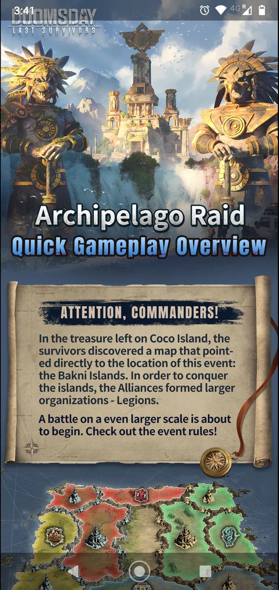 RAZA LES TRAIGO UN VIDEO EN MI CANAL DE YOUTUBE SOBRE EL ARCHIPIÉLAGO MAÑANA LES TRAERE UN VIDEO CON MAS INFORMACIÓN SOBRE ESTE NUEVO EVENTO
youtu.be/r-yn11wbwFg
#DoomsdayLastSurvivors