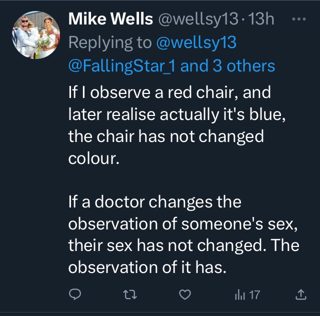 FallingStar_1's tweet photo. @ItsAndyRyan @Truthbomb_Queen @Trottydog @speakoutsister Apparently observations can be changed but things that are assigned have to be like that forever. 
I don’t get it either, but this is their logic. https://t.co/bjXp8G1M3S