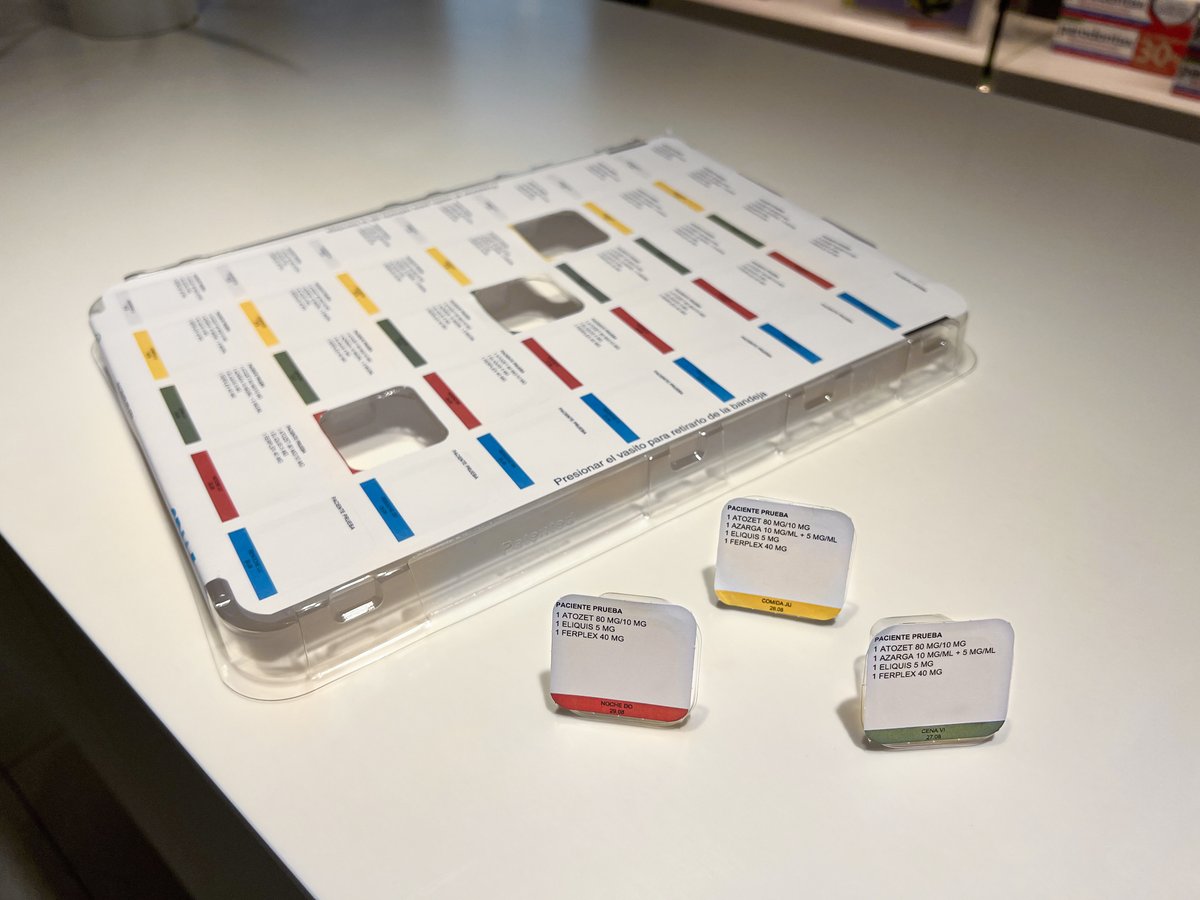 dosificacion's tweet photo. ¿Tus pacientes necesitan un #SPD de 5 tomas? 💊 En nuestro sistema Multimeds 5 tomas, los vasitos son extraíbles y en cada uno de ellos aparece la #medicación del #paciente, el día y el momento de la toma 🤗 https://t.co/fHciPOjxyB #residencias https://t.co/Ft6r8a15CM