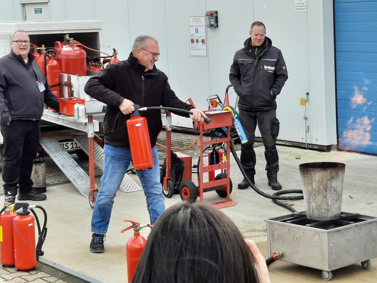 Our commitment to #safety continues as our #Ahaus employees undergo yearly #firesafetytraining! 
Thanks Brink Brandschutz Center in Münster, Germany, and Andreas Moensters from #XSYS for making this theoretical insights &amp; hands-on fire extinguisher training possible. #Bebrilliant