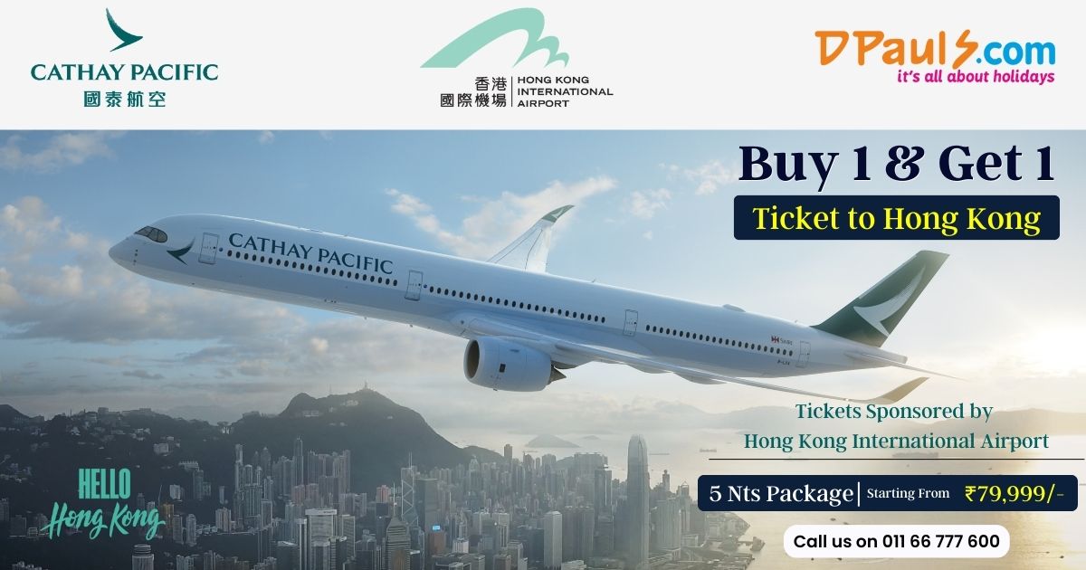 Dive into Hong Kong's magic with our Buy 1 Get 1 Flight Ticket deal on Cathay Pacific!
Explore Hong Kong! 5 Nights Package from Rs.79,999/
For details, Call on 011-66777600
#DPauls_Travel #Hongkong #CathayPacific #FlightTicket #HongkongPackages #HongkongTrip #Buy1Get1FlightTicket