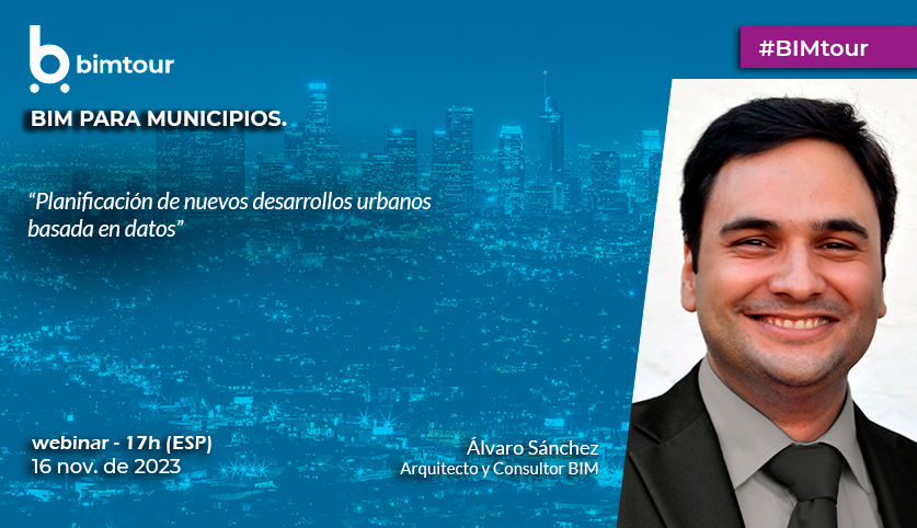 BIMAcademyES's tweet photo. 📢#BIMtour. Ciclo sobre #BIM y el Sector Público
#BIM en Municipios
@sanpal_ participa como ponente en la sesión
Confirma asistencia
🗓️ 16/11/23
⏰ 17h
👉 https://t.co/2wJuJYfCTW
@BIMCommunity_ES, @datalaing, @socialtek_media https://t.co/TbI9P8eGNq