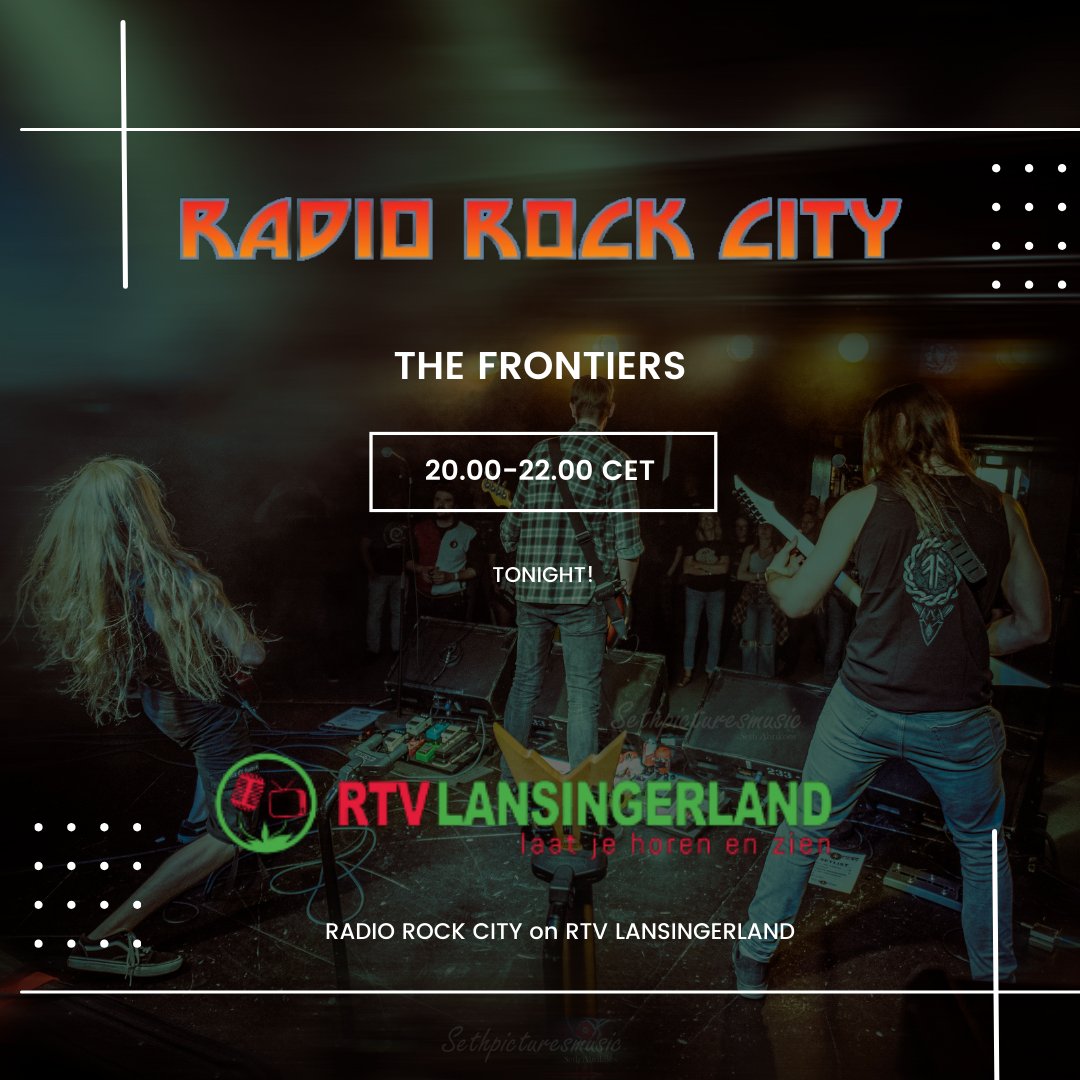🔥De enige echte Michael de Konink is terug met Radio Rock City, en wij hebben een stukje voor hem ingesproken. Kan jij het spotten? Tune vanavond tussen 20:00 en 22:00 in!
Luister elke vrijdag naar Radio Rock City op <a href="/RTV_L/">RTV Lansingerland</a>  
•
📷 <a href="/SethAbrikoos/">Sethpicturesmusic 🤘✌️</a>
•
#thefrontiers #heavyrocknroll