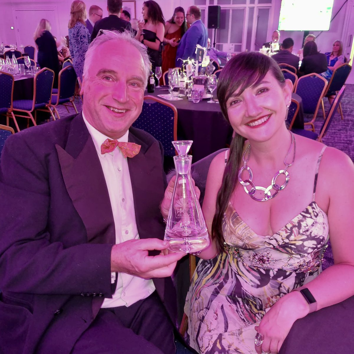 Feels great to be recognised by the industry & win an award for Operational Success at  #fieldmarketing #fmbeawards 
Bill & Laura have been doing #events to market client's products & services together for 16 years & immense thanks go to the team that work with us through it all