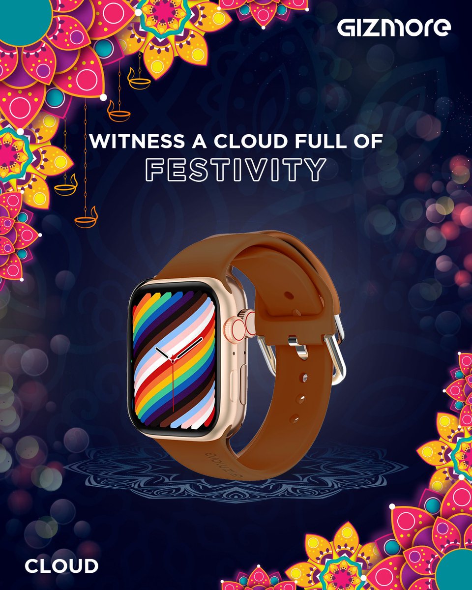 Let the clouds shower you with the happiness of festivity. 
.
Now Available at Amazon.in
Amazon - Gizmore Cloud - amzn.to/3E0F7|j
.
#Gizmoreindia #yeahdiwalikismatwali #gizmoreclouds  #gizmorewatches #watches #availableonamazon #festiveoffers #diwalioffers