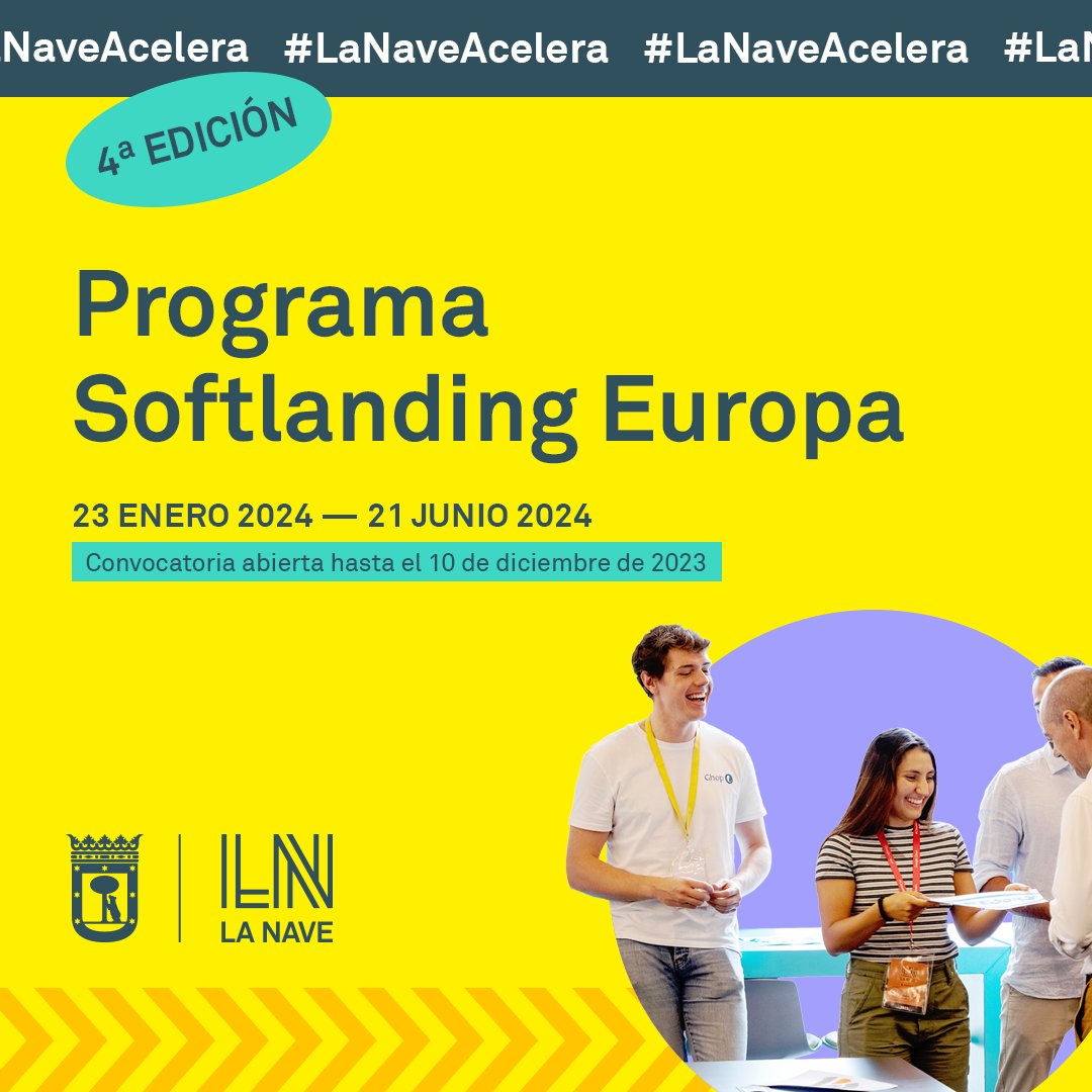 🌐 ¡Innovación y crecimiento! Si eres una empresa de LATAM en expansión, este es tu momento. Con el Programa de Softlanding Europa de La Nave, podrás conectar con inversores y expertos en España. ¡Apúntate ya! 🚀 lanavemadrid.com/programas/prog… #LaNaveAcelera