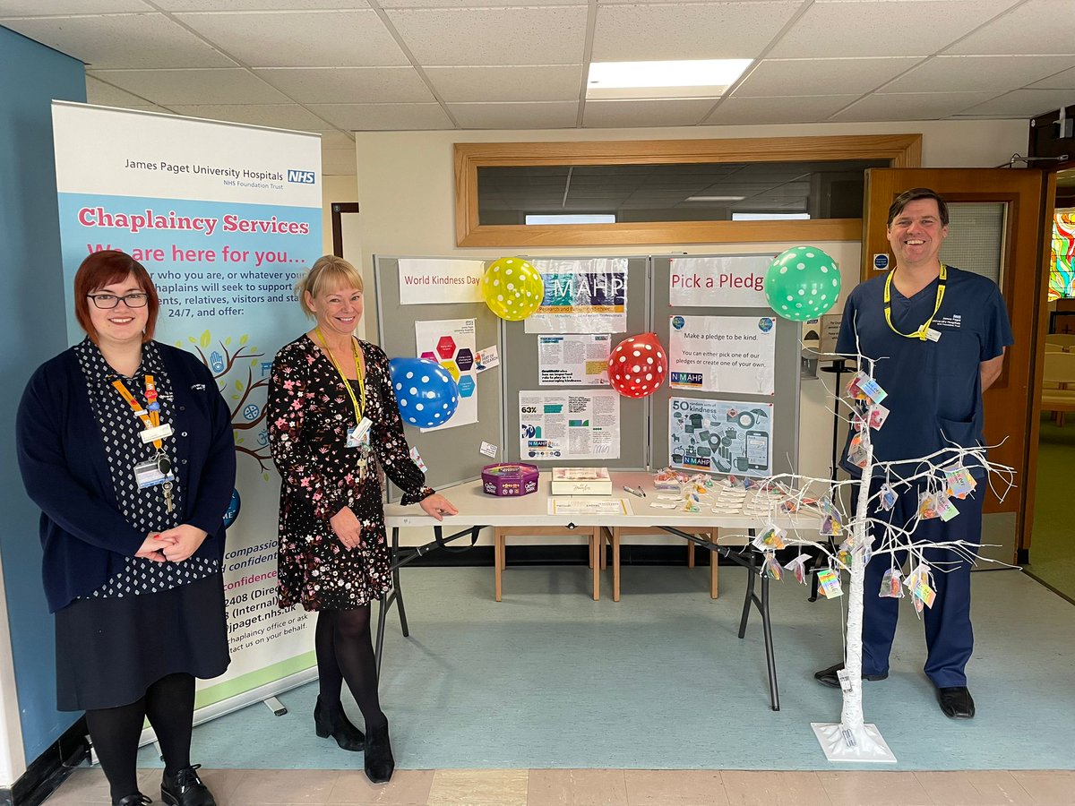 JPUH NMAHP Research and Evaluation (@jpuhnmahp_res) on Twitter photo Good morning, <a href="/JPUHNMAHP_RES/">JPUH NMAHP Research and Evaluation</a> are Kicking off Kindness for World Kindness Day which is Monday 13th November. Please feel free to pop down to the <a href="/JamesPagetNHS/">JPUH NHS FT</a> chapel and see us to pick a pledge and collect your little bag of kindness 🥳 Good morning, <a href="/JPUHNMAHP_RES/">JPUH NMAHP Research and Evaluation</a> are Kicking off Kindness for World Kindness Day which is Monday 13th November. Please feel free to pop down to the <a href="/JamesPagetNHS/">JPUH NHS FT</a> chapel and see us to pick a pledge and collect your little bag of kindness 🥳