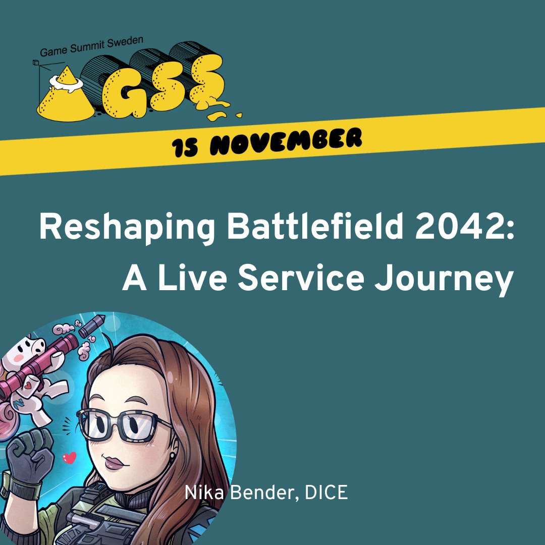 We're excited to have Etienne Michon and Nika Bender from @EA_DICE on stage at Game Summit Sweden! Check out GSS here: dataspelsbranschen.confetti.events/game-summit-sw…