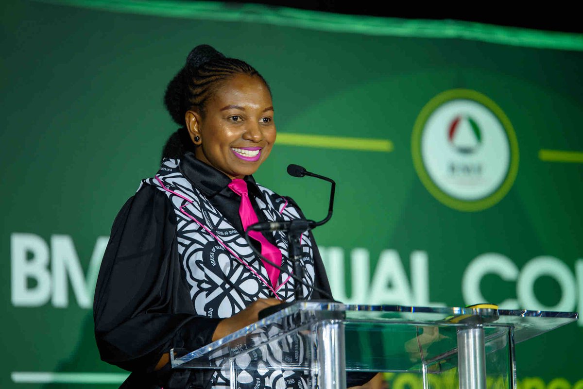 BMFNational's tweet photo. A momentous start at the BMF National Conference! A warm welcome by BMF President Dr. Sibongile Vilakazi and an inspiring virtual keynote address by Deputy President Hon. Paul Mashatile. Together, we embark on a transformative journey. https://t.co/1Lq7Vzec0u