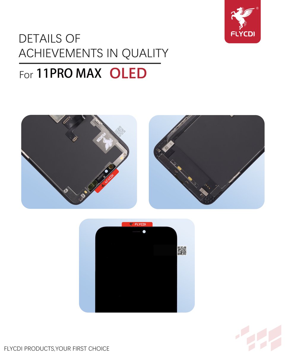 HFlycdi's tweet image. @FLYCDI SCREEN
For 11 Pro Max Oled
✅ true Color Restoration
✅ High Brightness Wide Color Gamut
✅ High-Quality Material Still Clearly Visible From The 
Welcome to consult 🤝Whatsapp +86181 2791 0192
#mobilelcd #OLEDScreen #11promax #iphone11promaxoled #OLEDScreen #mobilerepair