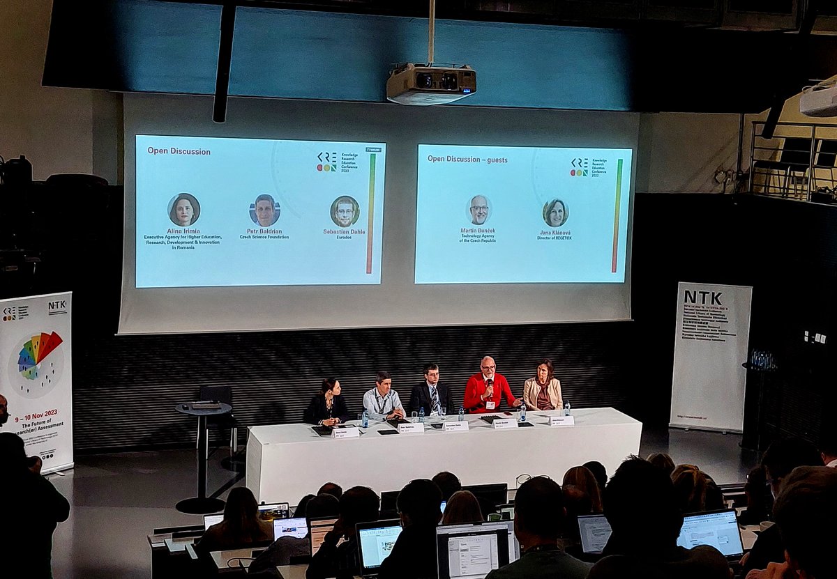 Tereza Simova (@tersi_czech) on Twitter photo In an insightful discussion, <a href="/martin_buncek/">Martin Buncek</a> and Jana Klánová, alongside speakers <a href="/DahleSebastian/">Sebastian Dahle</a>, <a href="/baldrianp/">Petr Baldrian</a>, and <a href="/AlinaEIrimia/">Alina Irimia</a>, delved into the nuances of Research Grant Assessment at #KRECon2023. A crucial dialogue for refining funding strategies.
#researchassessment In an insightful discussion, <a href="/martin_buncek/">Martin Buncek</a> and Jana Klánová, alongside speakers <a href="/DahleSebastian/">Sebastian Dahle</a>, <a href="/baldrianp/">Petr Baldrian</a>, and <a href="/AlinaEIrimia/">Alina Irimia</a>, delved into the nuances of Research Grant Assessment at #KRECon2023. A crucial dialogue for refining funding strategies.
#researchassessment