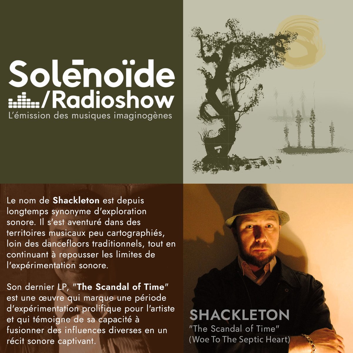 New review on solenopole.blogspot.com/2023/10/chroni……  Coming soon to programming in Solénoide Radioshow, a program broadcasted on 30 radio stations/50 FM-DAB antennas! #review #chronique #shackleton #samshackleton #soundtracks #berlin #Dubstep #radioshow #Electronic #dub #Dieppe #radioshow