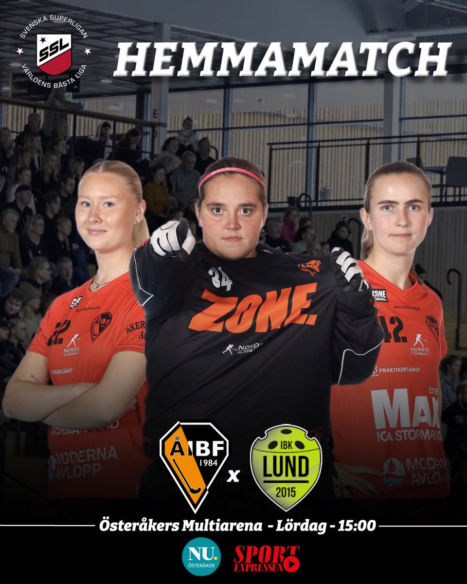 Imorgon är det äntligen dags för hemmamatch! Klockan 15:00 tekar vi igång omgång 9 hemma i Multiarenan🔥

🎫 Biljetter finns att boka via hemsida, akersbergaibf.se
📺 Nu i Österåker &amp; Sportexpressenplay 

#ackersfamiljen  #ackers #åkersbergaibf #SSL #sslse #innebandy