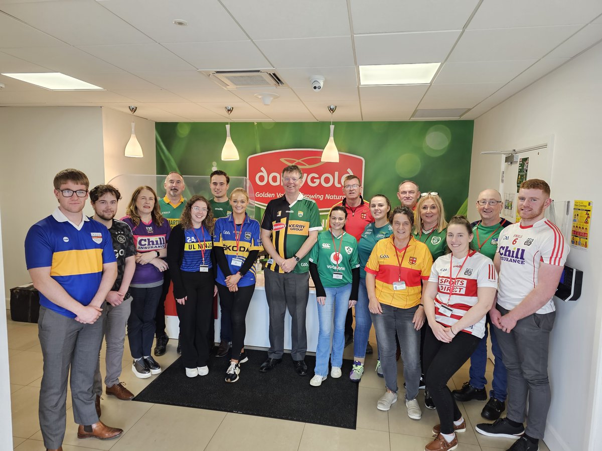 DairygoldCo_Op's tweet photo. Dairygold was delighted to take part in GOAL Global Jersey day across our sites recently, raising over €1,000 for the cause. Thanks to everyone who took part! #GOAL #JerseyDay #WeCare https://t.co/WJoRfFpCFk