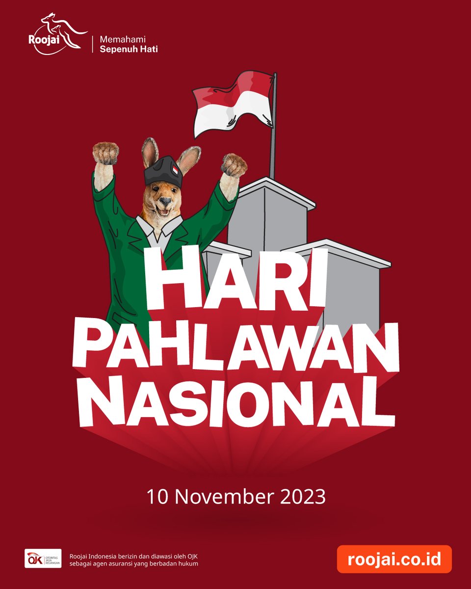 Selamat Hari Pahlawan Nasional!
#HariPahlawan  #roojai #asuransi