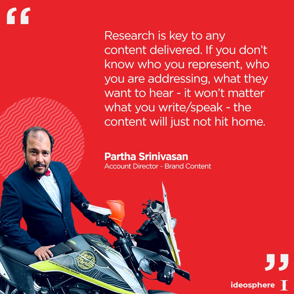 IdeoInsider's tweet photo. Excited to welcome @parthans to Ideosphere!
He is a seasoned #marketing strategist with a long-standing relationship with #podcasting. A #biker at heart, he has trodden roads around India (and UAE) over the past 23 years.
#Ideotes #CreatingPossibilities #brand #content https://t.co/iMuLev5Vy0