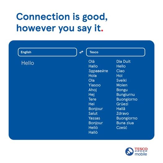 Tell the world! We’re extending our roaming offering in the 48 EU destinations and beyond until 2025. So you can say au revoir, ciao, tschuss or hej då to extra fees, wherever you roam.

#TescoMobile #roaming #Holidays #travel #languages #EUroaming #superhelpfulmobile