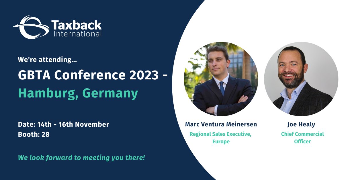 Taxback International (@fintuaglobal) on Twitter photo .<a href="/TaxbackIntl/">Taxback International</a> are delighted to be in attendance at this year's <a href="/GBTAEurope/">GBTA Europe</a> Conference 2023 in Hamburg, Germany.
Our team of experts will be there so be sure to drop by booth #28 to discuss how we can help your company to maximise your #VAT #reclaim!
#GBTA2023 .<a href="/TaxbackIntl/">Taxback International</a> are delighted to be in attendance at this year's <a href="/GBTAEurope/">GBTA Europe</a> Conference 2023 in Hamburg, Germany.
Our team of experts will be there so be sure to drop by booth #28 to discuss how we can help your company to maximise your #VAT #reclaim!
#GBTA2023