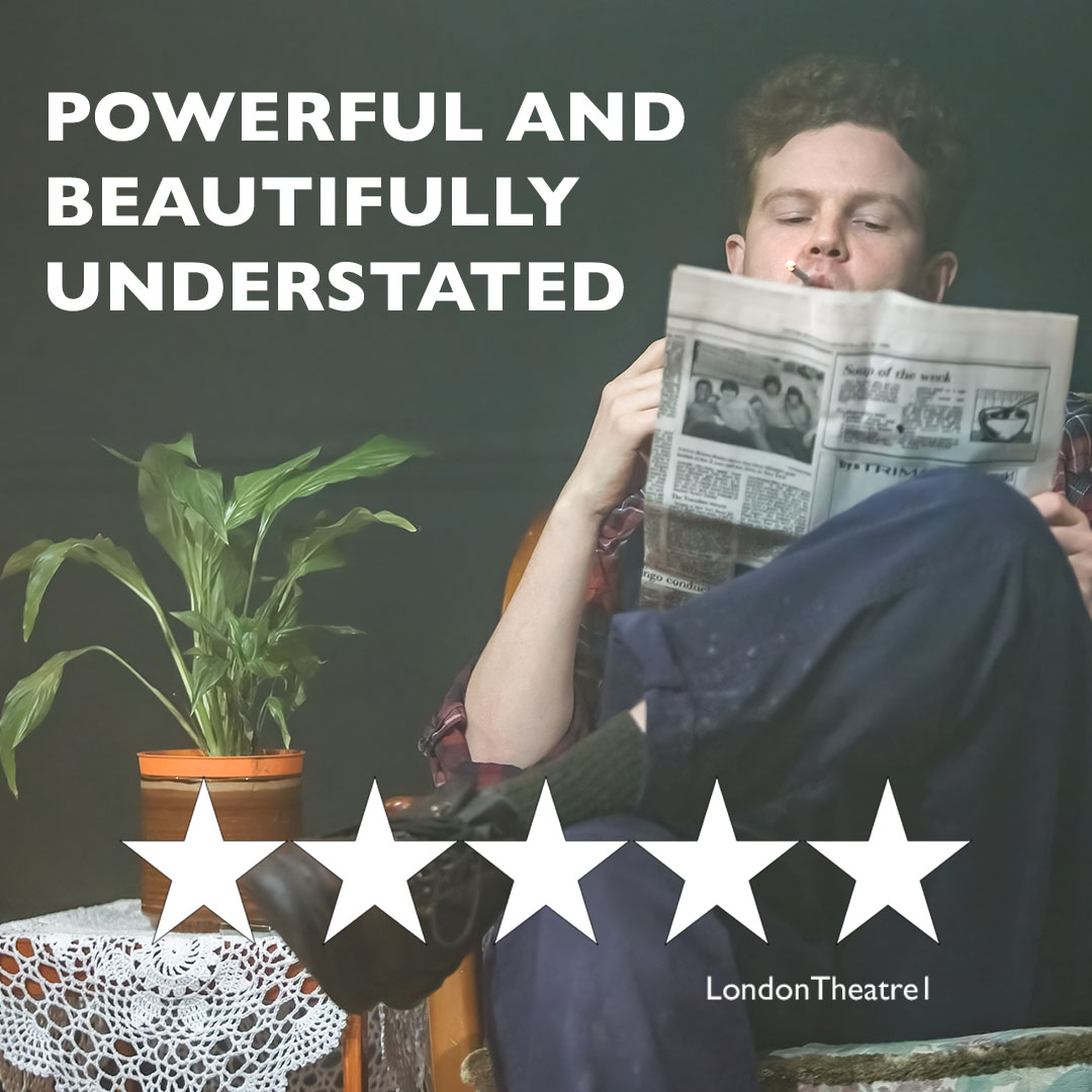 ⭐️⭐️⭐️⭐️⭐️ from <a href="/LondonTheatre1/">@LondonTheatre1 🦄</a> for KNOCKING ON THE WALL at <a href="/finborough/">Finborough Theatre</a> 

It's our final few days of £20 tickets and matinees on Sat and Sun this weekend 

Tickets: finboroughtheatre.co.uk/production/kno…

#fringetheatre #fringereviews #offwestendweekend #£20tickets