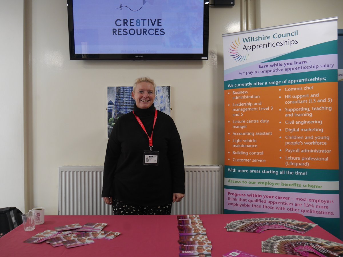 Thank you to <a href="/WiltsC_Careers/">Wiltshire C Careers</a> for stopping by to talk to our students about apprenticeships. Wiltshire Council heave opportunities across many service areas so whatever career you are interested in, they may have a place for you!