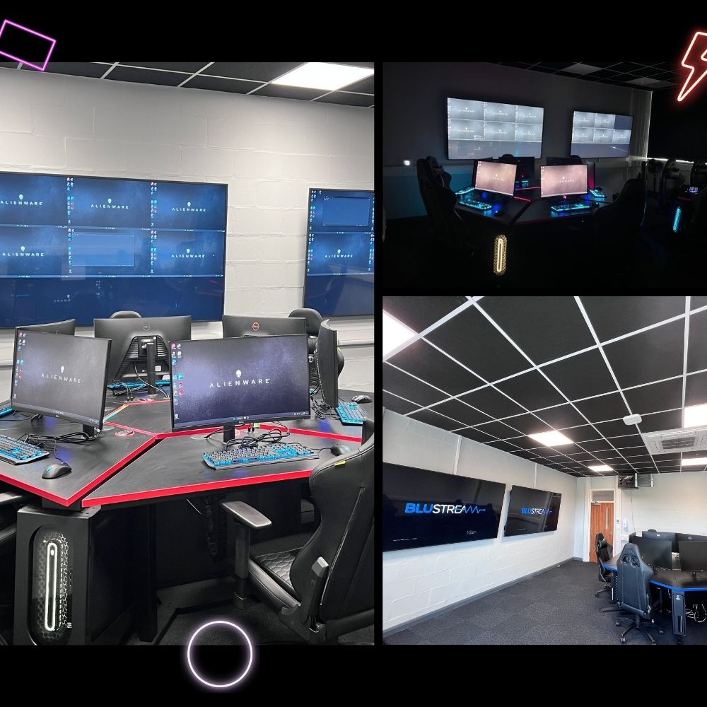 GVAVLtd's tweet photo. 🎮 Check out Blackpool and The Fylde College's recently completed Esports suite!

Two identical adjacent rooms provide modern, competitive learning spaces for budding Esports professionals, fitted out with PlayStation 5 consoles and Alienware PCs. https://t.co/7jHbORKmlc