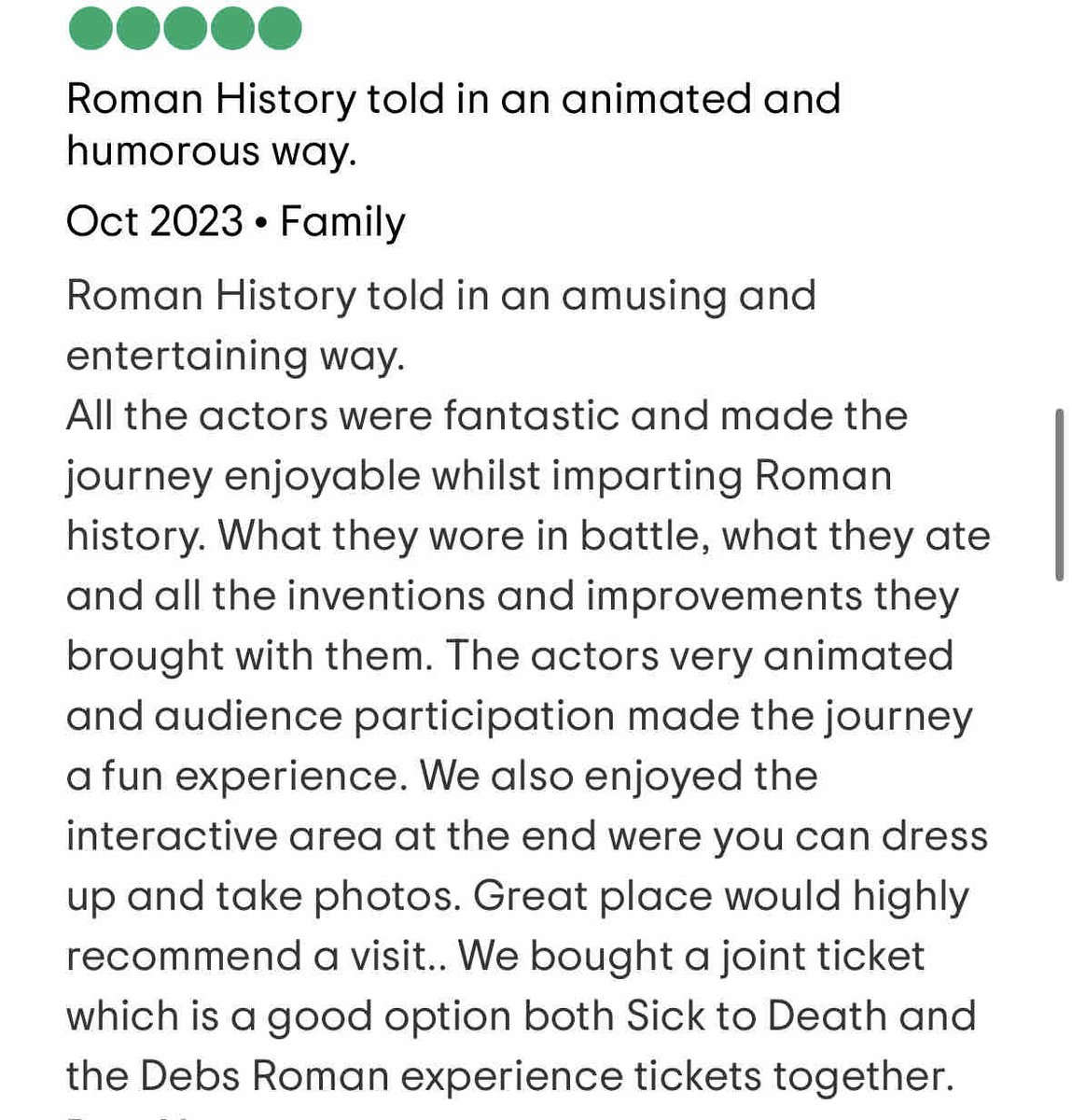 DiscoverDeva's tweet image. The reviews keep coming, and they don’t stop coming! 

Thank you to everyone who has taken the time to let us know just how much they loved their time at Deva! ❤️ 

Will you be joining us this weekend?👀  more info: devaromancentre.co.uk