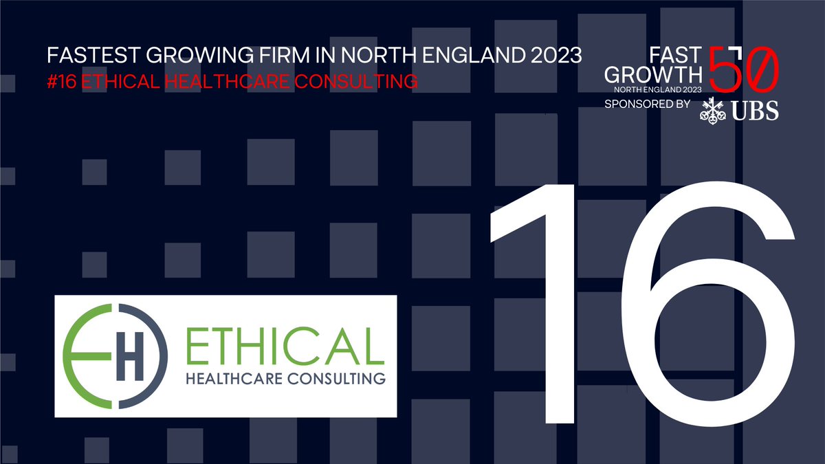 The UK Fast Growth 50 Index has unveiled the inaugural list of the 50 fastest-growing firms in the North of England, and we're thrilled to announce our spot at an number 16 🏅This achievement is thanks to our amazing Ethical family! 💚#FastGrowth50 #NHS #DigitalTransformation