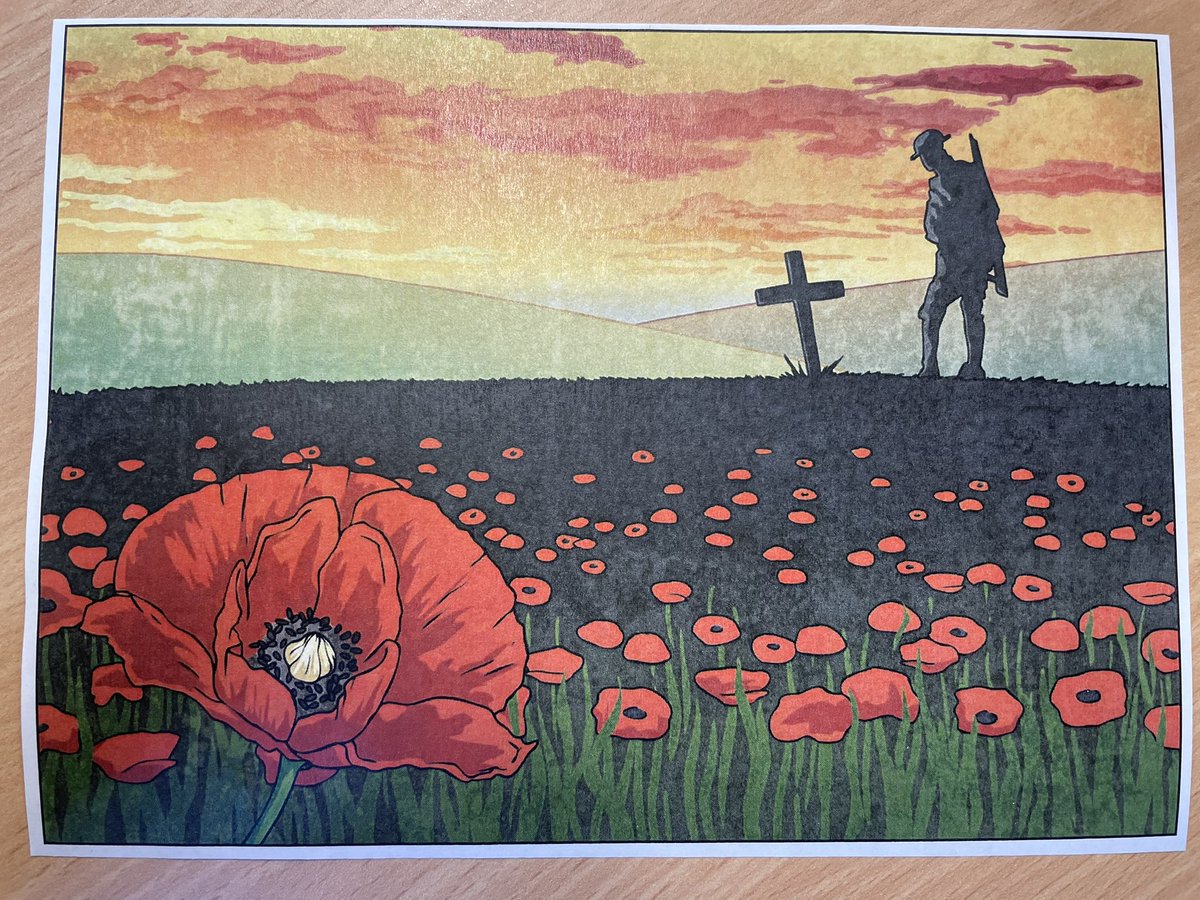 BlackoPrimary's tweet image. I wonder how our Remembrance-themed shared Artwork will turn out? #Class4 @ThePennineTrust
