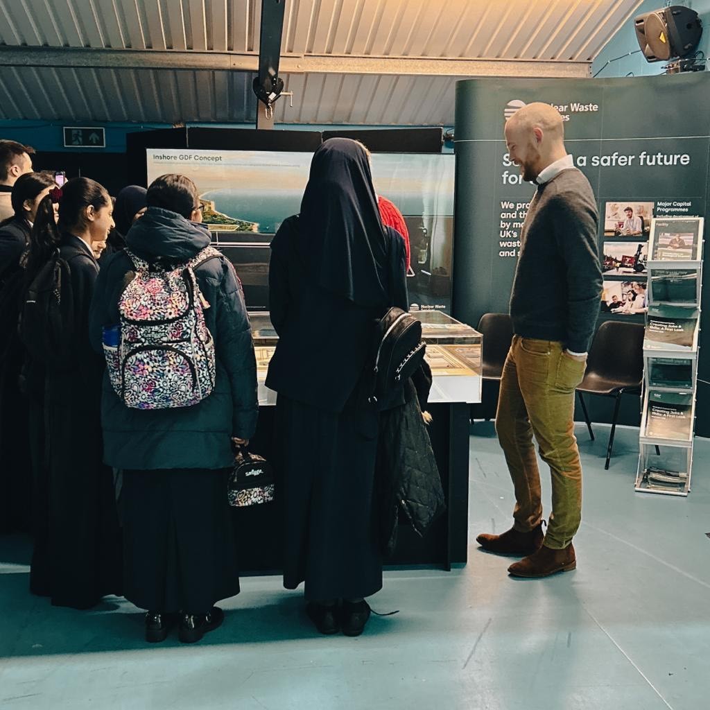 Nuclear_WS's tweet photo. Very excited to be at our first ever Nuclear Connection Science Fair with @WiNuclear. 150 students are attending to learn more about career prospects in the nuclear sector and to talk to successful professionals working in the industry https://t.co/OcPja8ecRg