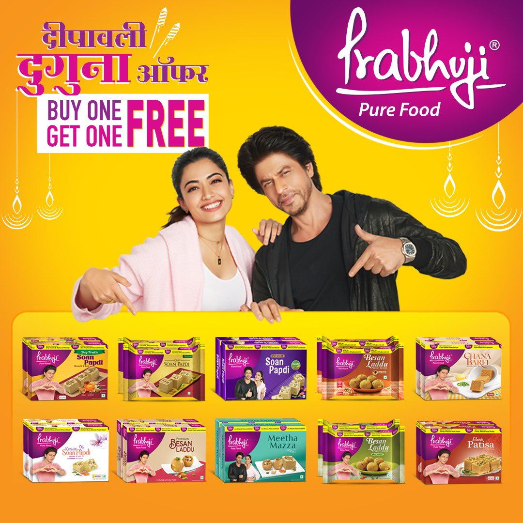 Diwali ki shuruwat kare #prabhujipurefood ke desi ghee ke mithai se #HappyDiwali #ShahRukhKhan𓀠 #RashmikaMandanna