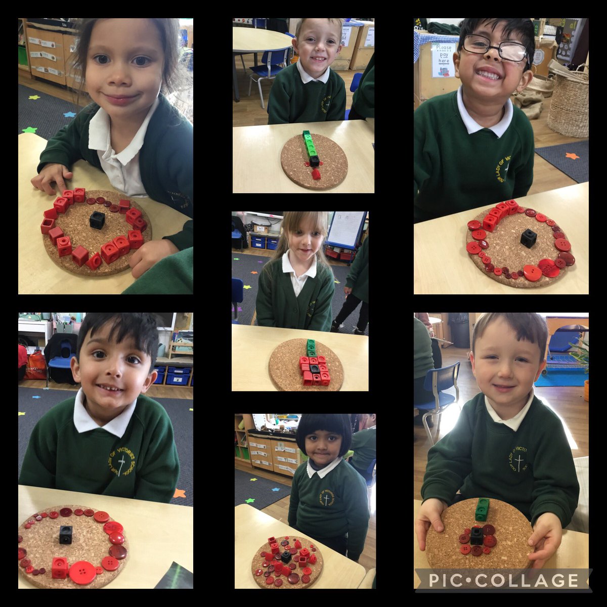 olvschool's tweet photo. Reception have made their own loose parts Poppies for Remembrance Day. @bcw_cat #OLVEYFS #OLVHistory #RemembranceDay https://t.co/PWzepQxrcA