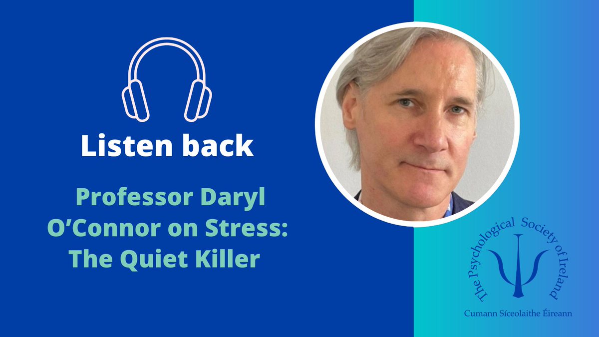 Psychological Society of Ireland (@psychsocireland) on Twitter photo "Stress can influence your behaviour; it can influence how you think, how you feel."
Did you miss Professor <a href="/healthpsycleeds/">Daryl O’Connor</a>'s keynote speech last night? Listen back to his appearance on last night's <a href="/drivetimerte/">Drivetime RTE</a> where he recapped: bit.ly/3QRPk7j
#PSIConf23 "Stress can influence your behaviour; it can influence how you think, how you feel."
Did you miss Professor <a href="/healthpsycleeds/">Daryl O’Connor</a>'s keynote speech last night? Listen back to his appearance on last night's <a href="/drivetimerte/">Drivetime RTE</a> where he recapped: bit.ly/3QRPk7j
#PSIConf23
