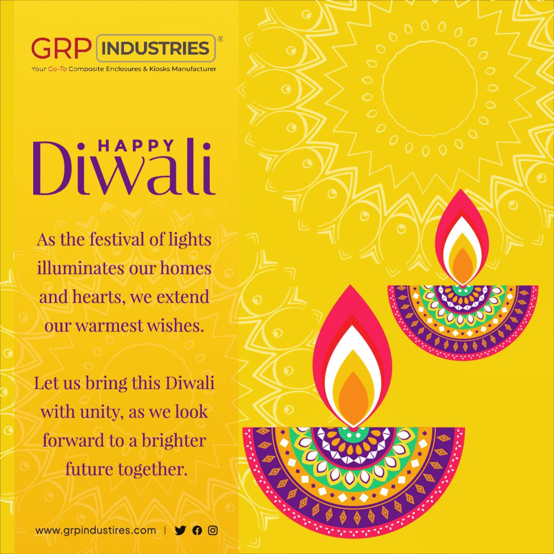grpindustries's tweet photo. On this joyous occasion of Diwali, we extend our heartfelt gratitude for the continued trust and support. 
Thank you for being an essential part of our journey. Let us bring this Diwali with unity, as we look forward to a brighter future 🙏 https://t.co/1oze3A5nup